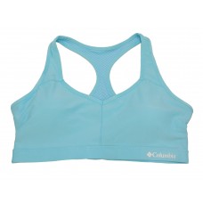 Columbia Women's Omni Tech Racer-Back Bra - High Support 1 Pack, Clear Blue, Large