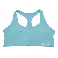 Columbia Women's Omni Tech Racer-Back Bra - High Support 1 Pack, Clear Blue, Medium