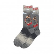 Hotsox Women's The Wheel Tarot Socks 1 Pair, Grey Heather, Women's 4-10 Shoe