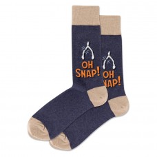 Hotsox Men's Oh Snap Socks 1 Pair, Denim Heather, Men's 8.5-12 Shoe