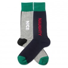 Hotsox Men's Naughty And Nice Socks 1 Pair, Black, Men's 8.5-12 Shoe