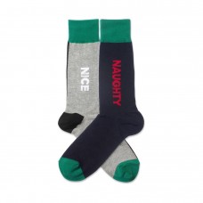 Hotsox Men's Naughty And Nice Socks 1 Pair, Black, Men's 8.5-12 Shoe