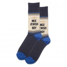 Hotsox Men's Nice Jewish Boy Socks 1 Pair, Denim Heather, Men's 8.5-12 Shoe