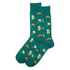 Hotsox Men's Irish Celebration Socks 1 Pair, Green, Men's 8.5-12 Shoe