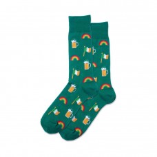 Hotsox Men's Irish Celebration Socks 1 Pair, Green, Men's 8.5-12 Shoe