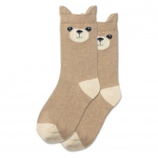 Hotsox Kid's Teddy Bear Socks 1 Pair, Hemp Heather, Small/Medium