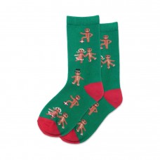 Hotsox Kid's Gingerbread Cookies Socks 1 Pair, Green, Small/Medium