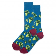 Hotsox Men's Broccoli Socks 1 Pair, Teal, Men's 8.5-12 Shoe