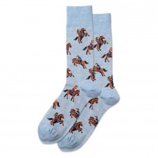 Hotsox Men's Cowboy Socks 1 Pair, Blue Heather, Men's 8.5-12 Shoe