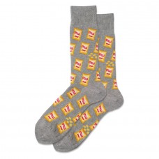 Hotsox Men's Potato Chips Socks 1 Pair, Grey Heather, Men's 8.5-12 Shoe