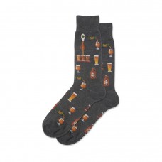 Hotsox Men's Craft Beer Socks 1 Pair, Charcoal Heather, Men's 8.5-12 Shoe