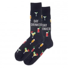 Hotsox Men's Day Drinker Socks 1 Pair, Black, Men's 8.5-12 Shoe