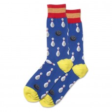Hotsox Men's Bowling Stripe Socks 1 Pair, Royal, Men's 8.5-12 Shoe