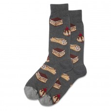 Hotsox Men's Italian Pastries Socks 1 Pair, Charcoal Heather, Men's 8.5-12 Shoe