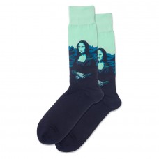 Hotsox Men's Mona Lisa Pop Socks 1 Pair, Mint, Men's 8.5-12 Shoe