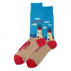 Hotsox Men's Cape Cod Socks 1 Pair, Turquoise, Men's 8.5-12 Shoe