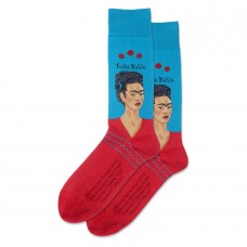 Hotsox Men's Frida Kahlo Socks 1 Pair, Teal, Men's 8.5-12 Shoe