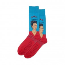 Hotsox Men's Frida Kahlo Socks 1 Pair, Teal, Men's 8.5-12 Shoe