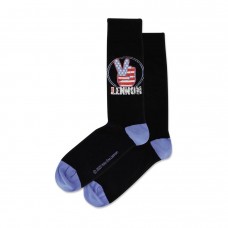 Hotsox Men's John Lennon Peace Socks 1 Pair, Black, Men's 8.5-12 Shoe