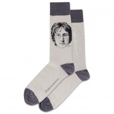 Hotsox Men's John Lennon Portrait Socks 1 Pair, Grey, Men's 8.5-12 Shoe