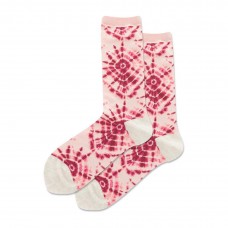 Hotsox Women's Tie Dye Crew Socks 1 Pair, Blush, Women's 9-11