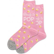 Hot Sox Women's Ready to Pop Crew Sock 1 Pair, Pink Multi, Women's 9-11