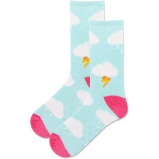 HotSox Women's Clouds Slipper Sock Non Skid Socks 1 Pair, Light Blue, Women's 9-11 Shoe