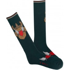 K. Bell Men's Guarded Heart Active Crew Socks 1 Pair, Green, Men's 10-13