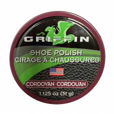 GRIFFIN Leather Shoe Polish Cordovan 1.125 oz Made in The USA Shoe Shine, Polish, Restore