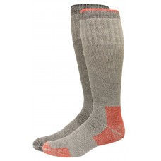 Carolina Ultimate Men's Crew Work Sock 2 Pair, Black/Red, Men's 9-13