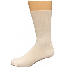 Carolina Ultimate Diabetic Non-Binding Tube Crew Socks 2 Pair, White, Men's 9-13