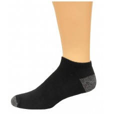 Carolina Ultimate Men's Low Cut Work Socks, 3 Pair, Black/Grey Heel and Toe, Men's 9-13