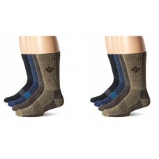 Columbia Basic Thermal w/ Mesh and Arch Support Socks, Multi Assorted, M 10-13, 4 Pair