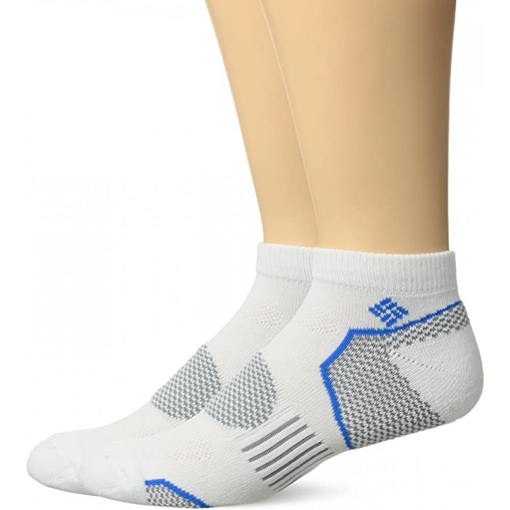 Columbia Balance Point Sport - Low Cut Socks, White, M 10-13, 2 Pair