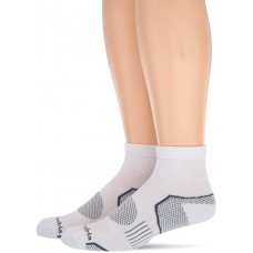 Columbia Balance Point Quarter Sport Sock 2 Pair, M10-13, White