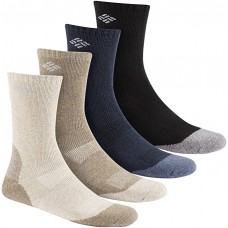 Columbia Basic Wool 4 pk Socks, Multi asst, M 10-13 Men Shoe Size 6-12, 4 Pair