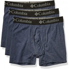 Columbia Men's Performance Cotton Stretch Boxer Brief-3 Pack, Blue, Small 