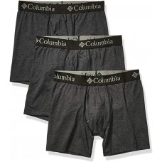 Columbia Men's Performance Cotton Stretch Boxer Brief-3 Pack, New Black, Large 