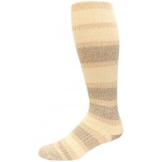 Columbia Super Soft Micropoly Canyon Stripe Knee High Socks, Khaki/Brown, W 9-11 Women Shoe Size 4-10, 2 Pair