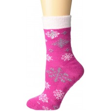 Columbia Flurries Lodge Crew Socks, Pink, W 9-11 Women Shoe Size 4-10, 1 Pair