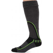 Columbia Ski Slope OTC Ski Medium Weight Socks, Black, Large Men Shoe Size 10-13, 1 Pair