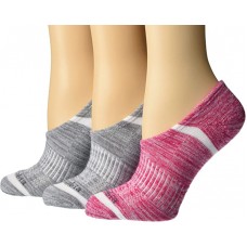 Columbia  Womens No Show Socks 3 Pair, Cactus Pin/Grey, Womens 4-10