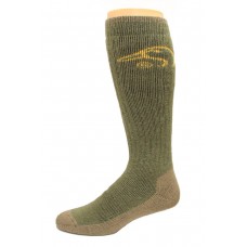 Ducks Unlimited Tall Outdoor Boot Socks, 1 Pair, Olive, Large, W 9-12 / M 9-13
