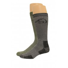 Ducks Unlimited Full Cushion Wool Blend Socks, 4 Pair, Black/Olive, Large, W 9-12 / M 9-13