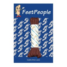 FeetPeople Brogue Casual Dress Laces, Chocolate Brown