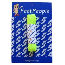 FeetPeople Flat Laces For Boots And Shoes, Neon Yellow