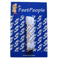 FeetPeople Flat Laces For Boots And Shoes, White