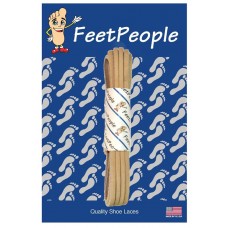 FeetPeople Leather Shoe/Boot Laces, New Tan
