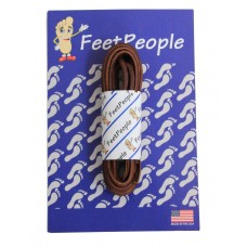FeetPeople Leather Shoe/Boot Laces, Burgundy Alum