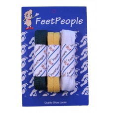 FeetPeople Flat Lace Bundle, 3 Pr, Packers